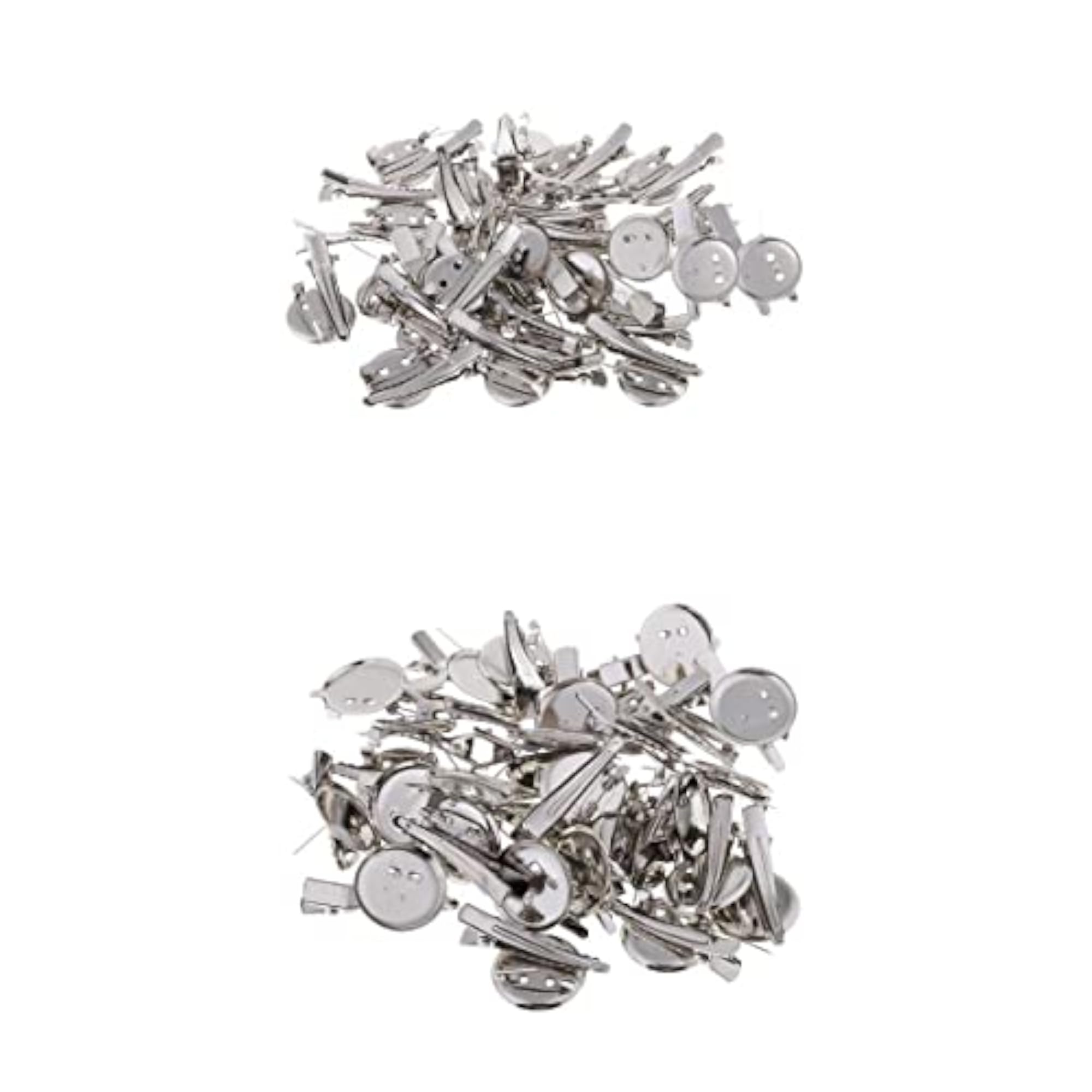Round Brooch Base Hair Clips Cabochon Blank Tray Brooch Pins
